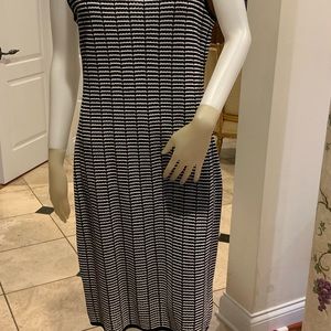 St John Dress 8 Black White